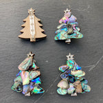 Mosaic Paua Shell Brooches - by Mhairi Sim - Girl Paua