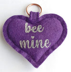 Bee Mine Heart Keyrings - by Lucy Jackson