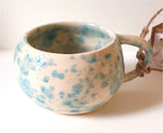 Blue and White Speckled Collection Tea Cups- by Claire Farmer - Little Bird Ceramics