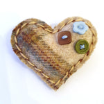 Wool Heart Brooches - by Lucy Jackson