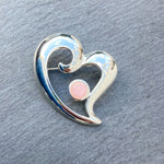 Silver Heart Brooches  -by Mhairi Sim - Girl Paua