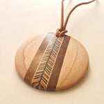 Chevron Wooden Pendant by Neil Paterson