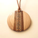 Chevron Wooden Pendant by Neil Paterson