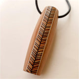 Long Chevron Wooden Pendant by Neil Paterson