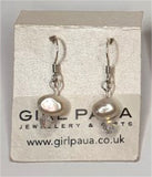 Freshwater Pearl Earrings White - by Mhairi Sim - Girl Paua