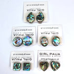 Paua Shell Clip On Earrings - by Mhairi Sim - Girl Paua