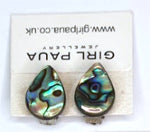 Paua Shell Clip On Earrings - by Mhairi Sim - Girl Paua