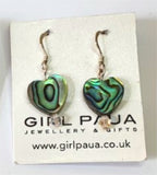 Paua Shell and Crystal Earrings - by Mhairi Sim - Girl Paua