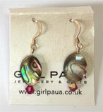 Paua Shell and Crystal Earrings - by Mhairi Sim - Girl Paua