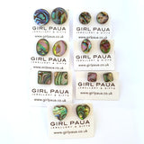 Paua Shell Stud Earrings - by Mhairi Sim - Girl Paua