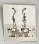 Freshwater Pearl Earrings White - by Mhairi Sim - Girl Paua