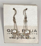 Freshwater Pearl Earrings White - by Mhairi Sim - Girl Paua