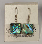 Paua Shell and Silver Bead Earrings - by Mhairi Sim - Girl Paua