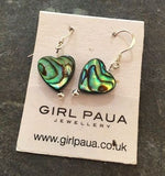 Paua Shell and Silver Bead Earrings - by Mhairi Sim - Girl Paua