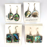 Paua Shell Frame Earrings - by Mhairi Sim - Girl Paua