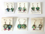 Paua Shell and Crystal Earrings - by Mhairi Sim - Girl Paua