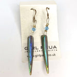 Paua Shell Tusk Earrings - by Mhairi Sim - Girl Paua