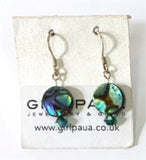 Paua Shell and Crystal Earrings - by Mhairi Sim - Girl Paua