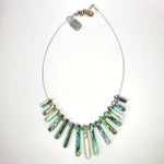 Paua Shell Fan Necklace - by Mhairi Sim - Girl Paua