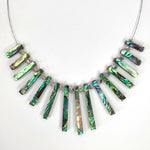 Paua Shell Fan Necklace - by Mhairi Sim - Girl Paua