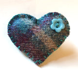 Wool Heart No Waste Brooches - by Lucy Jackson