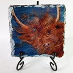 Needle Felted Designs on Hanging China Disc - by Lynne McGill - Lin-Pin