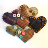 Wool Heart No Waste Brooches - by Lucy Jackson