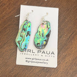 Natural shaped Paua Shell  Earrings - by Mhairi Sim - Girl Paua