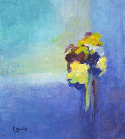 'Pansies' Original Acrylic Painting - Unframed By Gillian Kingslake