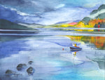 'Reflections Loch Sunart' Framed Original Watercolour by Gillian Kingslake