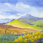 'Ben Lomond from the Whangie' framed original oil painting by Gillian Kingslake