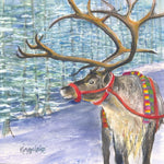 'Which way Santa' Framed Original Watercolour by Gillian Kingslake