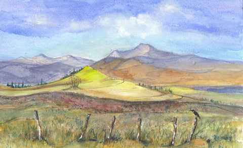 "Ben Lomond from Queen's View" Framed Original Watercolour by Gillian Kingslake