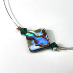 Paua Shell & Crystal Necklace - by Mhairi Sim - Girl Paua