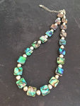 Beautiful Paua Shell & Freshwater Pearl Necklace - by Mhairi Sim - Girl Paua