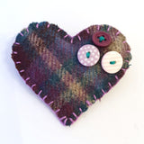 Wool Heart No Waste Brooches - by Lucy Jackson