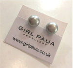 Freshwater Pearl Stud Silver - by Mhairi Sim - Girl Paua