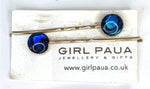 Paua Shell Hair Slides - by Mhairi Sim - Girl Paua