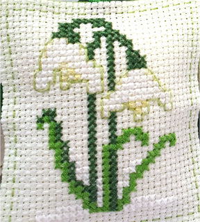 Snowdrops Cross Stitch Decoration by Fiona Whyte