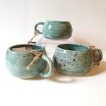 Duck Egg Speckled Collection Tea Cups- by Claire Farmer - Little Bird Ceramics