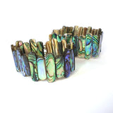 Paua Shell Long Strips Bracelet - by Mhairi Sim - Girl Paua