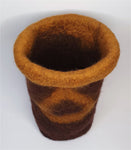 Brown Felted Vase- by Lynn Ramsbottom - Irresistible Felt