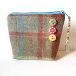 Green Orange Blue Wool Purse - by Lucy Jackson