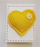 Felt Heart Brooch With Button Details - by Lucy Jackson